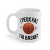 Mug « J'peux Pas J'ai Basket » – Tasse Humoristique pour Fans de Basketball et Sportifs