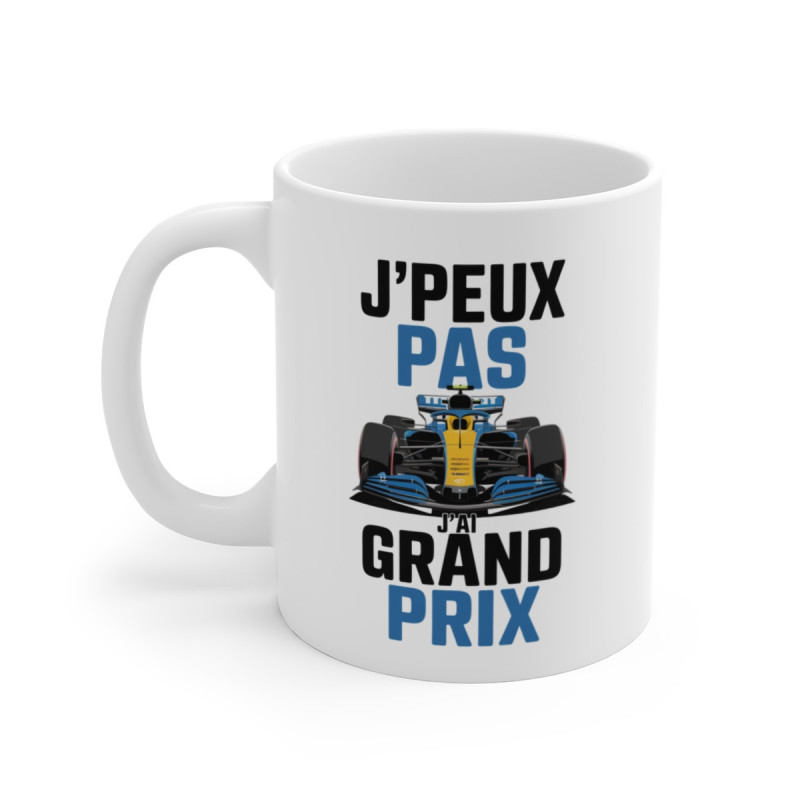 Mug « J'peux Pas J'ai Grand Prix » – Cadeau Parfait pour Fans de Formule 1 et Courses Automobiles