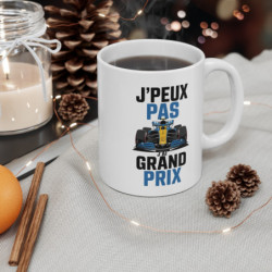 Mug « J'peux Pas J'ai Grand Prix » – Cadeau Parfait pour Fans de Formule 1 et Courses Automobiles