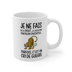 Mug Humoristique Léopard – Tasse Drôle et Décalée avec Message Amusant pour Café, Thé, Cadeau Original et Accessoire Unique