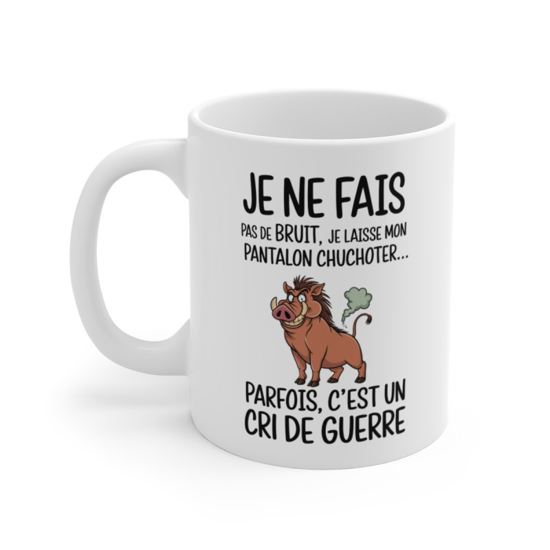 Mug Humoristique Sanglier – Tasse Drôle et Déjantée avec Message Rigolo pour Café, Thé, Cadeau Original et Accessoire Unique