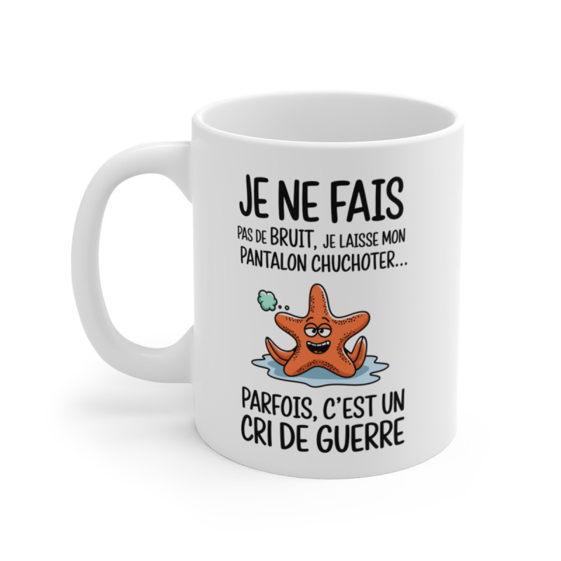 Mug Étoile de Mer Rigolote – Tasse Humoristique avec Design Marin et Phrase Drôle