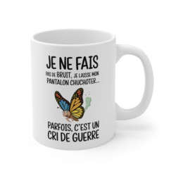 Mug Papillon Humoristique - Tasse Drôle et Originale avec Message Amusant et Design Coloré