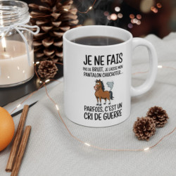 Tasse Mug Humour Original - Cheval Rigolo Amusant - Idée Cadeau Anniversaire Unique et Drôle
