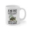 Tasse Mug Humour Original - Tortue Rigolote Amusante - Idée Cadeau Anniversaire Drôle et Unique