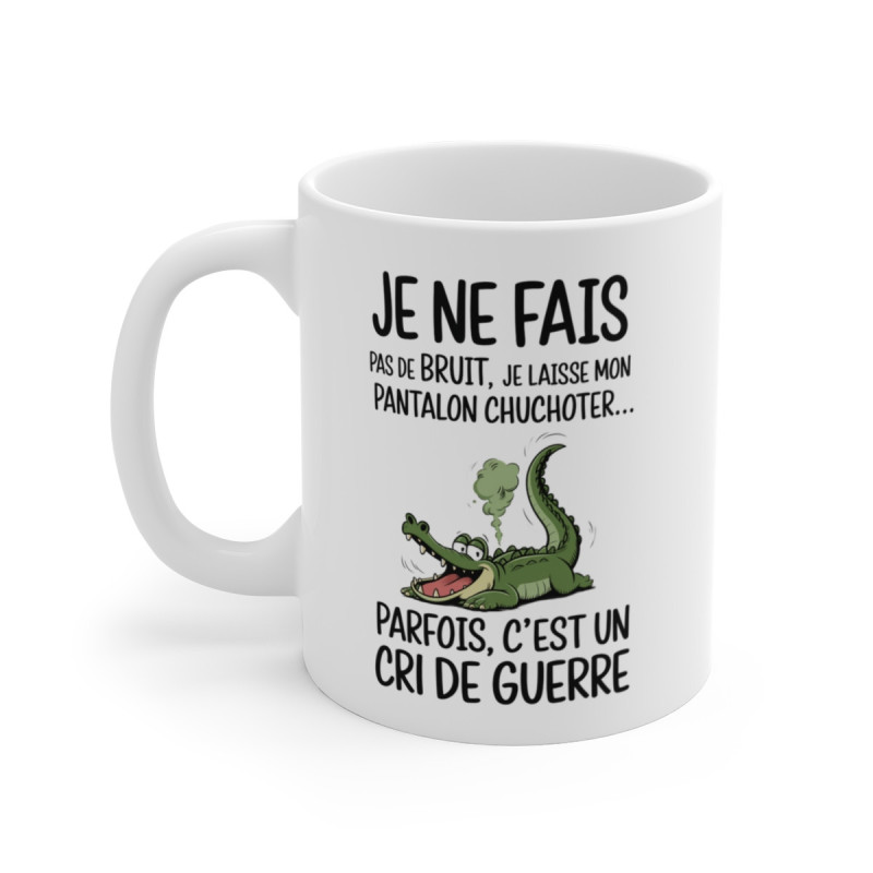 Tasse Mug Humour Original - Crocodile Rigolo et Amusant - Idée Cadeau Anniversaire Drôle et Unique