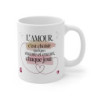 Mug Céramique Romantique Poétique - Cadeau Saint-Valentin, Anniversaire, Couple, Design Élégant, Idée Originale et Durable