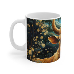 Mug Design Taureau Mystique - Tasse en Céramique Originale, Illustration Enchantée, Idéal Cadeau Nature et Art pour Café ou Thé