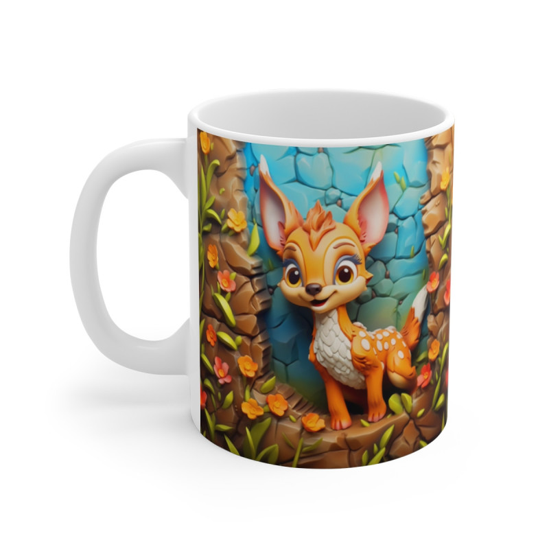 Mug Tasse Biche Enchantée -  Design Féérique, Cadeau Original et Mignon pour les Amoureux de la Nature et des Animaux