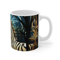 Mug Tasse Zèbre Élégant -  Design Artistique Safari, Cadeau Original et Naturel pour Amoureux des Animaux et de l'Aventure