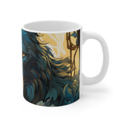 Mug Tasse Design Loup Mystique -  Artistique et Sauvage, Cadeau Unique pour Amoureux de la Nature et des Animaux