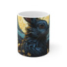 Mug Lapin Mystique Nocturne - Tasse Céramique Illustrée, Design Enchanteur pour Amoureux de la Nature et des Animaux