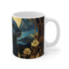 Mug Lapin Mystique Nocturne - Tasse Céramique Illustrée, Design Enchanteur pour Amoureux de la Nature et des Animaux