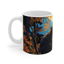 Mug Singe Mystique - Tasse en Céramique Artistique pour Amateurs de Nature, Cadeau Original et Unique