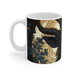 Mug Chèvre Mystique - Tasse en Céramique Artistique et Unique, Cadeau Idéal pour les Amoureux de la Nature et des Animaux