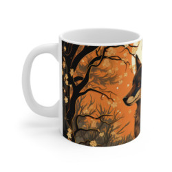 Mug Renard Nocturne - Illustration Mystique et Élégante, Cadeau Parfait pour les Amoureux de la Nature et de la Faune Sauvage