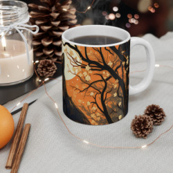 Mug Renard Nocturne - Illustration Mystique et Élégante, Cadeau Parfait pour les Amoureux de la Nature et de la Faune Sauvage
