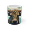 Mug Taureau Majestueux - Illustration Artistique et Unique, Parfait pour les Amateurs de Faune et de Symbolisme Puissant