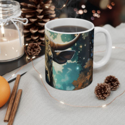 Mug Taureau Majestueux - Illustration Artistique et Unique, Parfait pour les Amateurs de Faune et de Symbolisme Puissant