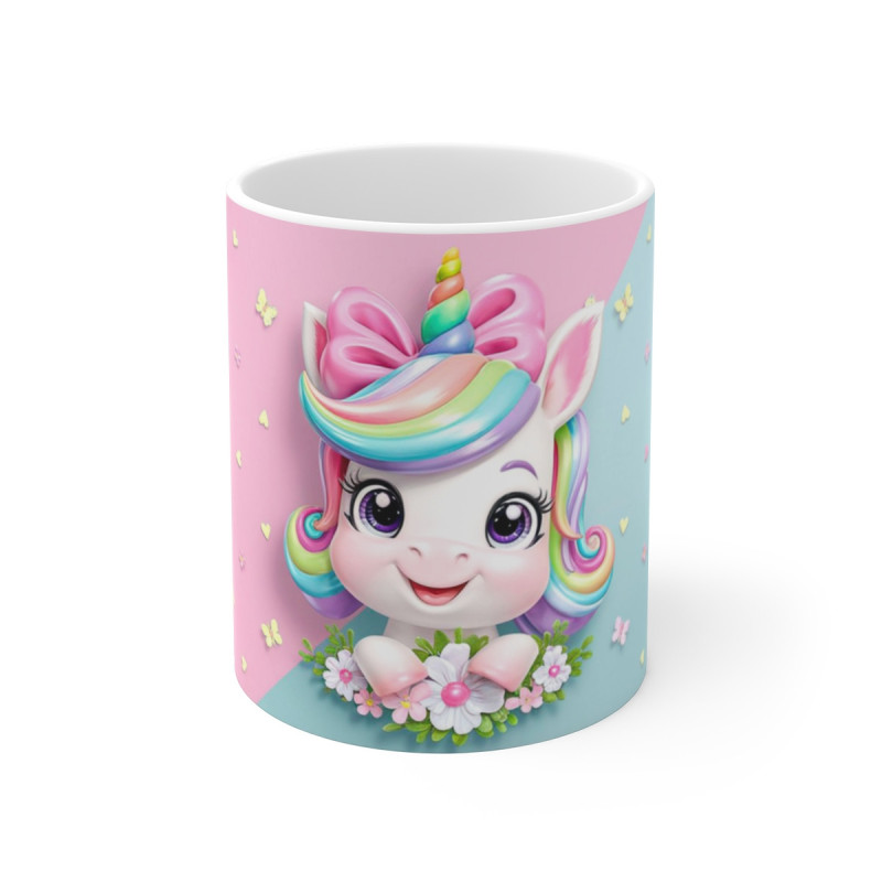 Mug Licorne Arc-en-Ciel  - Tasse Adorable et Colorée pour Enfants et Amateurs de Fantaisie