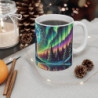 Mug Loup Mystique et Aurores Boréales - Tasse Lumineuse et Éthérée pour les Amateurs de Nature Sauvage