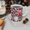 Mug de Saint-Valentin avec Lutins Romantiques et Motif Léopard Amoureux