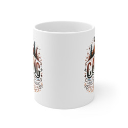 Mug Camping Mode - Design Montagne, Feu de Camp et Étoiles - Cadeau Parfait pour Amateurs de Plein Air