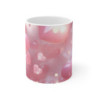 Mug avec Design Romantique de Cœurs Roses Brillants – Parfait pour Cadeaux et Décor