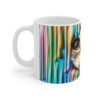 Mug  Tasse Animale avec Design Artistique de Chat – Motif Peinture Colorée et Abstraite