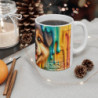 Mug Tasse Coloré Artistique avec Design de Chien – Motif Peinture Multicolore Abstraite