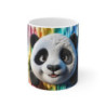 Mug Tasse Coloré Panda Multicolore avec Effet de Peinture – Cadeau Unique et Mignon