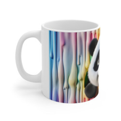 Mug Tasse Coloré Panda Multicolore avec Effet de Peinture – Cadeau Unique et Mignon