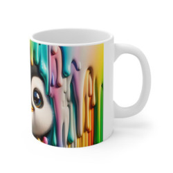 Mug Tasse Coloré Pingouin Multicolore – Design Unique avec Effet Peinture Éclatante