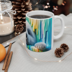 Mug Tasse Coloré Ours Polaire Multicolore – Illustration Mignonne et Artistique