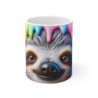 Mug Tasse Animal Paresseux Multicolore – Illustration Animale Adorable et Artistique