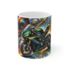 Mug Tasse Moto Art – Design Coloré et Dynamique pour Passionnés de Moto, Motard