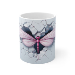 Mug Libellule Rose Élégante...