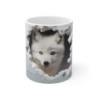 Mug Tasse Renard Arctique Blanc - Design 3D Réaliste, Nature, Animal Polaire, Hiver, Évasion Sauvage