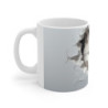 Mug Tasse Renard Arctique Blanc - Design 3D Réaliste, Nature, Animal Polaire, Hiver, Évasion Sauvage