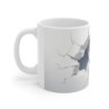 Mug Tasse Lapin Blanc En 3D - Design Mignon et Moderne avec Effet Mur Brisé