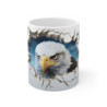 Mug Aigle Royal - Design 3D Intense avec Effet Mur Brisé et Ciel Bleu