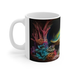 Mug Tasse Tortue Marine Colorée - Design 3D Rendu Artistique Océan et Coraux