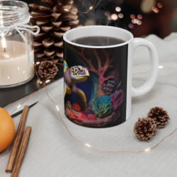 Mug Tasse Tortue Marine Colorée - Design 3D Rendu Artistique Océan et Coraux