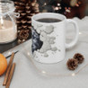 Mug Tasse Léopard des Neiges 3D - Design Hyperréaliste, Effet Mur Brisé, Félin Majestueux