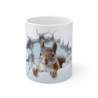Mug Tasse Écureuil 3D - Effet Mur Brisé, Design Hyperréaliste, Animal Mignon et Curieux