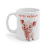 Mug Tasse Animal Personnalisé Prénom – Petit Cochon Mignon – Idée Cadeau Unique et Original