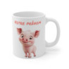 Mug Tasse Animal Personnalisé Prénom – Petit Cochon Mignon – Idée Cadeau Unique et Original