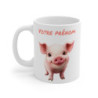 Tasse Mug Animal Personnalisé Prénom – Petit Cochon Rigolo – Cadeau Unique et Original pour enfants et adultes