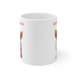 Mug en Céramique Personnalisé - Petit Cochon Rose avec Lunettes Tasse Originale avec Prénom pour un Cadeau Fun et Unique