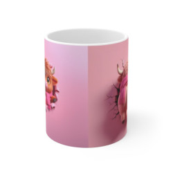 Mug Personnalisé Vache Highland Casse-Mur Tasse Originale et Mignonne avec Effet 3D pour Amoureux des Animaux et Cadeaux
